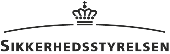 Sikkerhedsstyrelsen logo med krone og tekst.