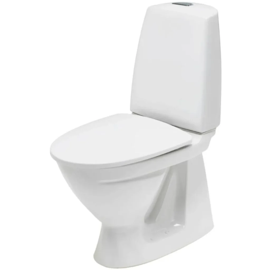 Moderne hvidt toilet til badeværelse.